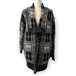 VICTORIA'S SECRET Cardigan Women's Oversized XS Black Mohair Wool Long Sweater